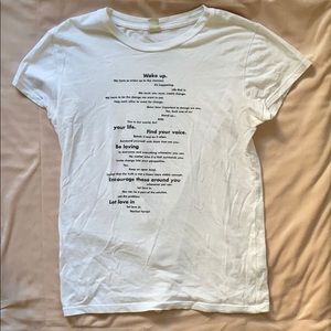 T-shirt with poem by Norisol Ferrari